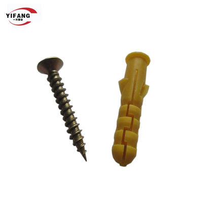 Steker Dinding Isolasi Nilon Tahan Lama 8 * 80 Jangkar Ekspansi Plastik