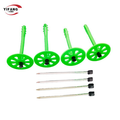 Plastik Pemasangan Isolasi Termal Kuku Untuk Isolasi Tembok Luar Kaca Wol