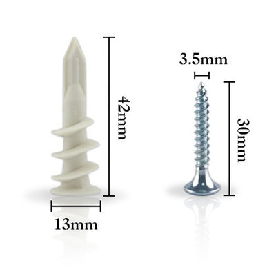 15x33mm Isolasi JIS Jangkar Dinding Plastik Untuk Drywall