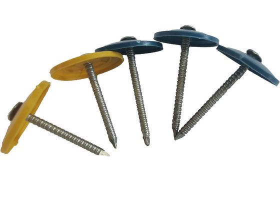 Round Cap Oem 25mm Roofing Nails Dengan Mesin Cuci Plastik